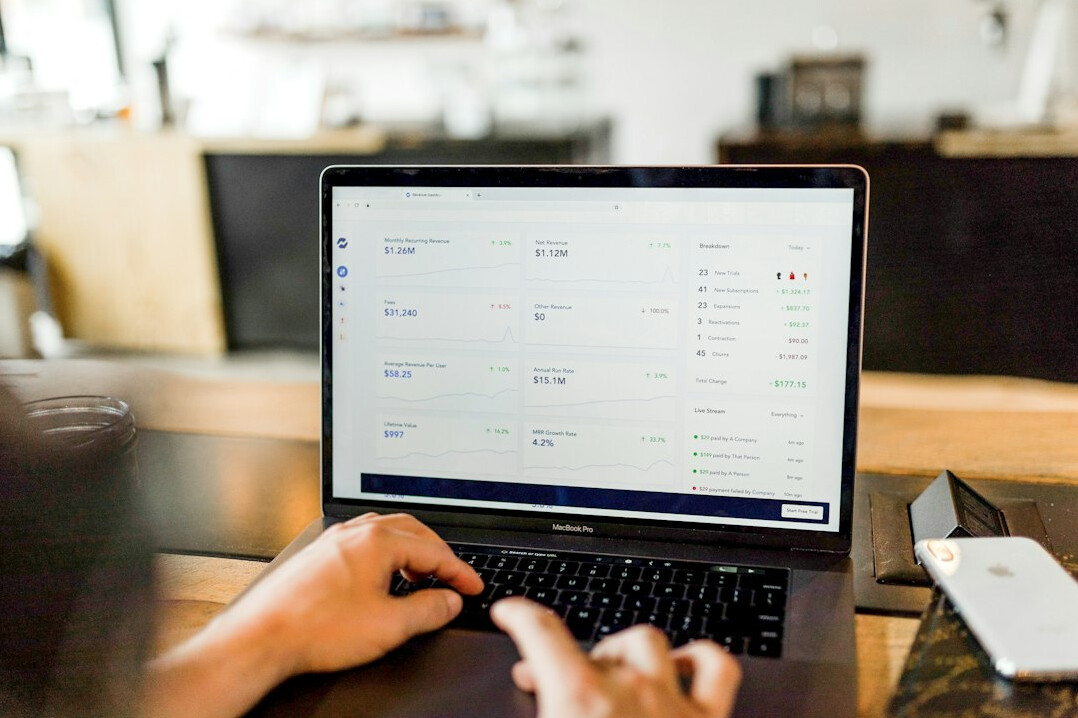 person reviewing budget on laptop