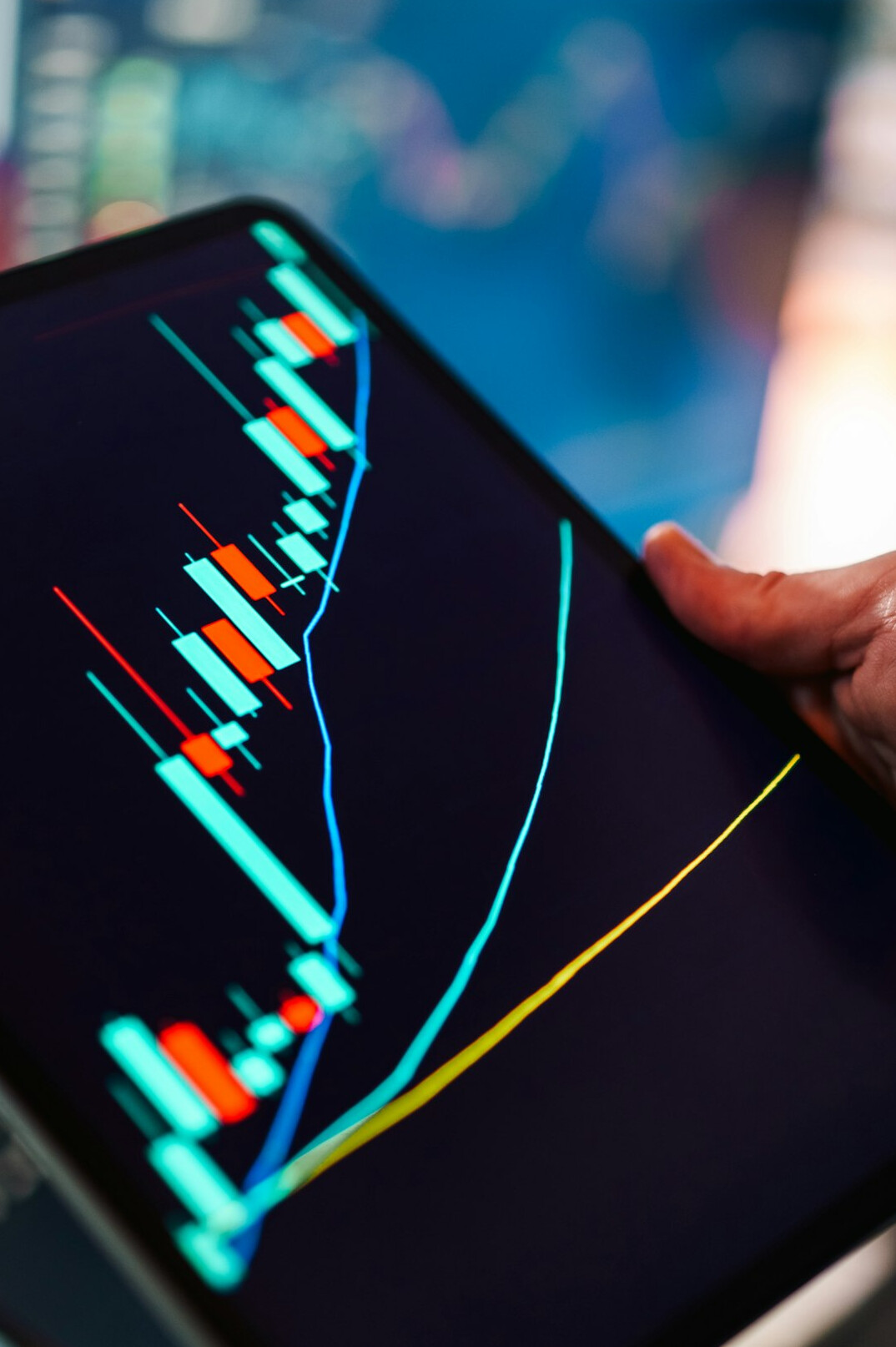 smart investor reviewing stocks
