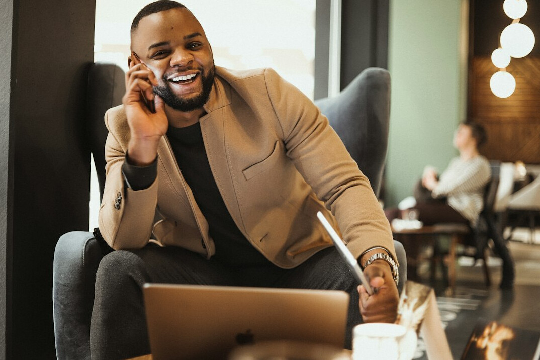 successful investor smiling