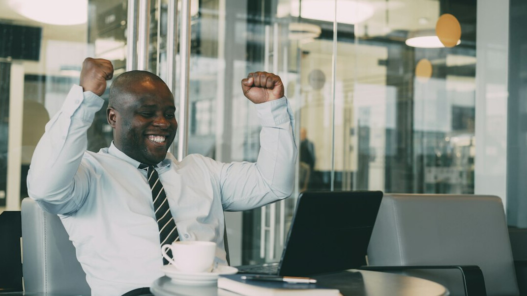 successful investor smiling